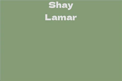 Shay Lamar's Remarkable Stature and Physique Details