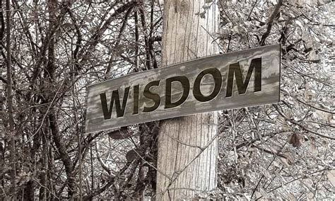 Sign of Wisdom and Experience