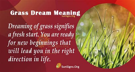 Symbolizing Growth and Renewal: The Vitality of Grass in Dream Interpretation