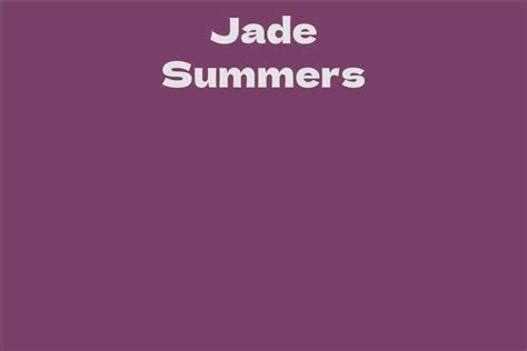 The Business Side: Jade Summers Net Worth