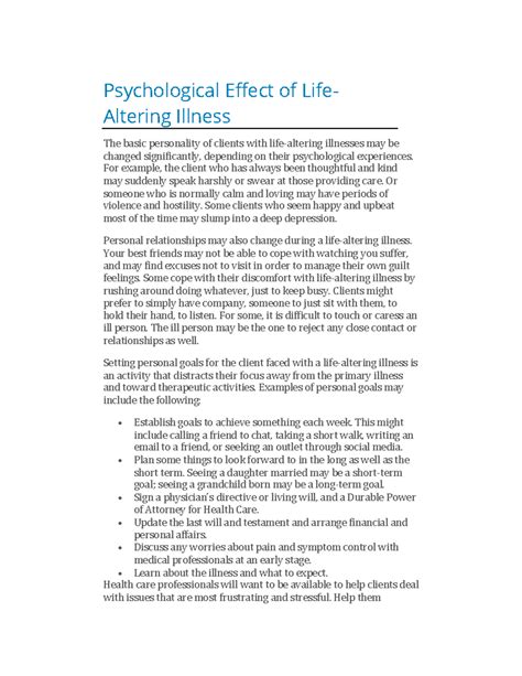 The Emotional Journey: Examining the Psychological Effects of Life-Altering Procedures