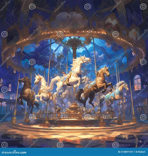 The Enchanting Grace of Carousel Horses: A Glimpse into a Bygone Era