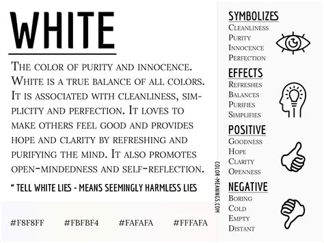 The Enigmatic Significance of the Color White