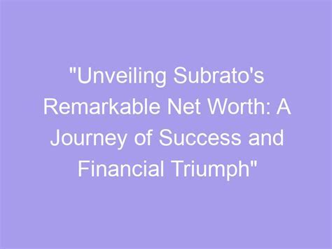 The Financial Triumph of a Remarkable Individual