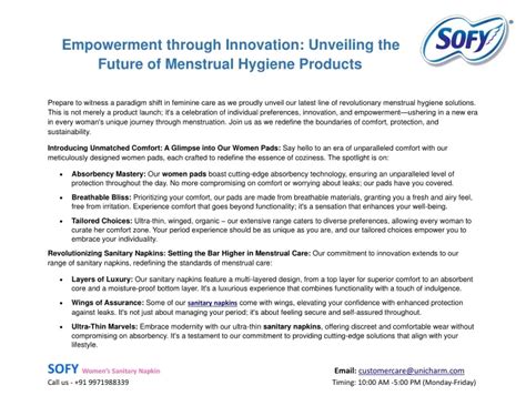 The Future of Menstrual Hygiene: Innovations and Advances in Tampon Technology