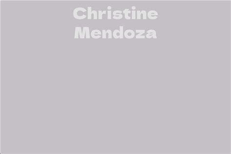 The Height of Success: Christine Mendoza's Career