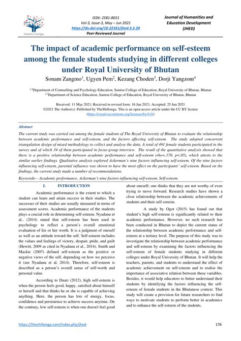 The Impact of Academic Performance on Self-esteem