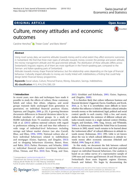 The Impact of Society and Culture on Money Attitudes