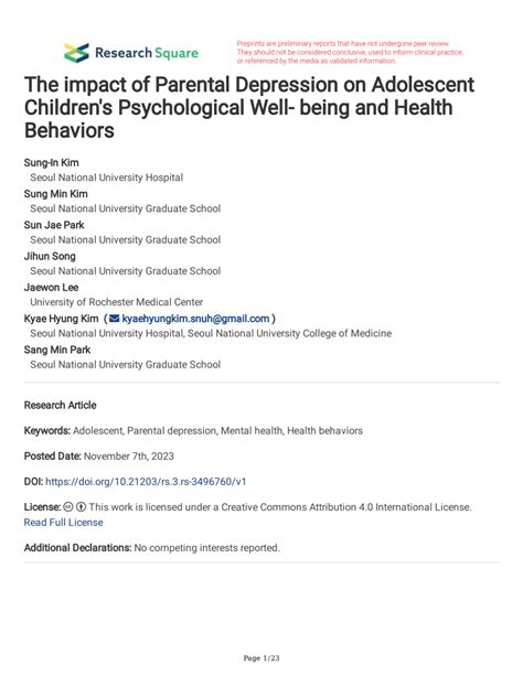 The Impact on Parental Well-being: Exploring the Psychological Toll of Dealing with Infant Waste