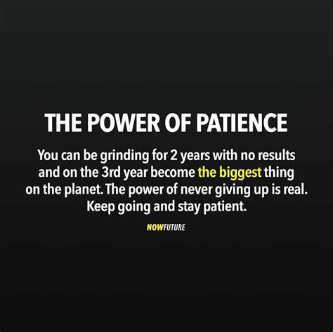 The Power of Patience