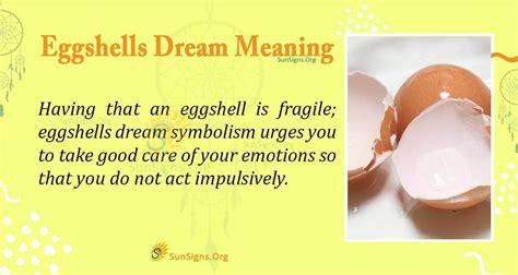 The Profound Significance of Consuming Eggshells in Dreams