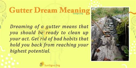 The Psychological Significance of Dreaming about a Gutter