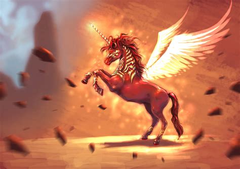 The Red Unicorn in Literature and Art