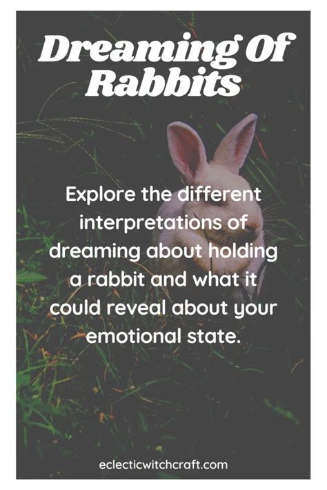 The Role of Rabbits in Dreaming as Messengers of Transformation and Growth