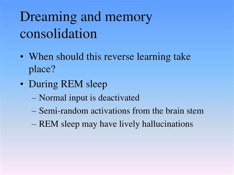 The Significance of Sound Dreaming in Memory Consolidation