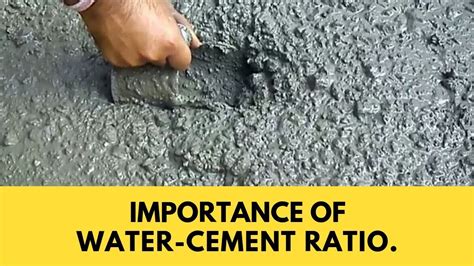 The Significance of Water-to-Cement Proportion in Concrete Blending