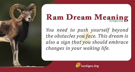 The Significance of a Departed Ram in Interpreting Dreams