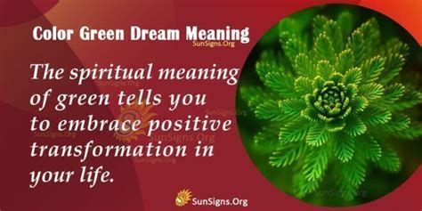 The Significance of the Color Green in Dream Interpretation