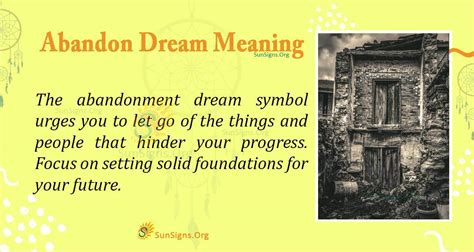 The Symbolic Interpretation of Abandonment in Dreams