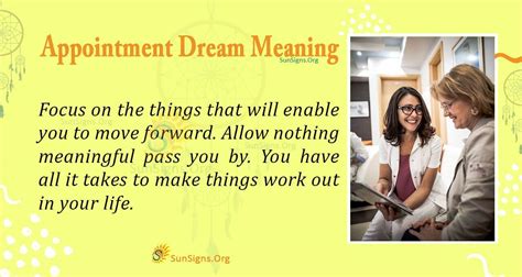 The Symbolic Meaning Behind Appointments in Dreams