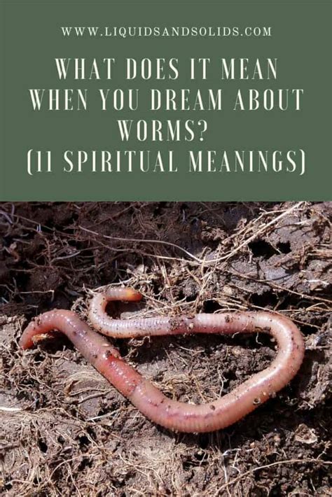 The Symbolic Meaning of Expelling Worms in Dreams