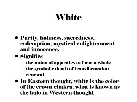 The Symbolic Power of White: Purity, Innocence, and Holiness