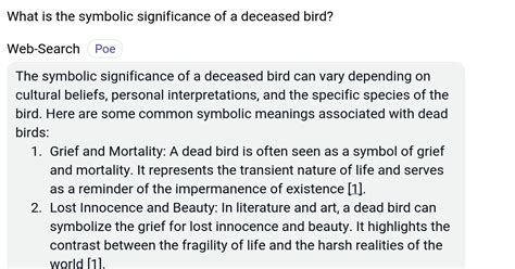 The Symbolic Significance of Having a Deceased Avian Creature in Your Oral Cavity