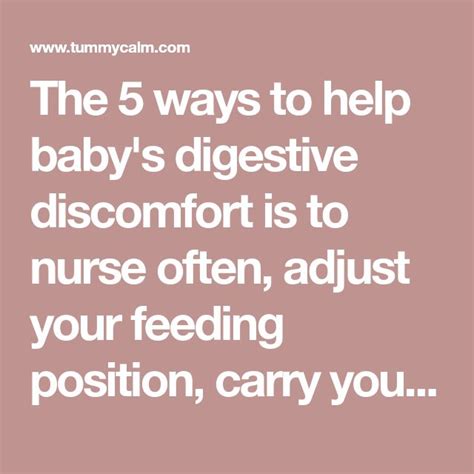 The Symbolic Significance of an Infant Experiencing Digestive Discomfort