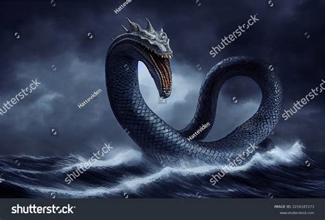 The Symbolism of a Massive Serpent in Aquatic Surroundings