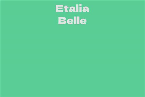 The Tall Tales of Etalia Belle's Height