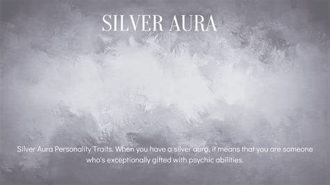 The Transformative Potency of a Silvery Glow: Exploring the Untapped Healing Potential of the Silver Aura