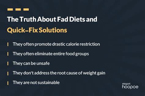 The Truth About Fad Diets and Quick-fix Solutions