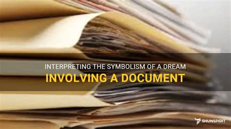 The symbolism behind legal documents in dreams