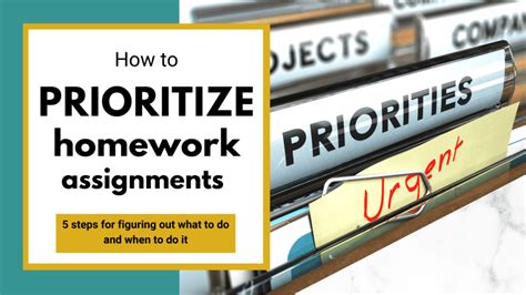 Tips for Prioritizing and Organizing Assignments