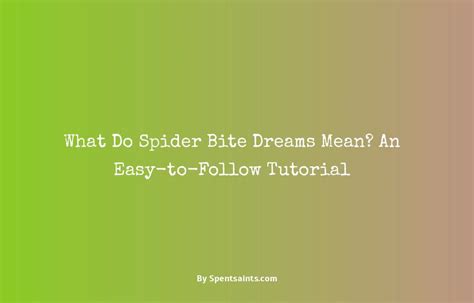 Tips on Analyzing and Making Sense of Spider Bite Dreams