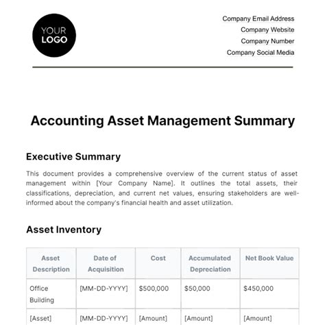 Total Assets Summary