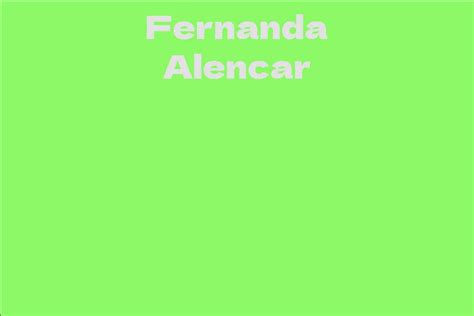 Uncovering Fernanda Alencar's Net Worth