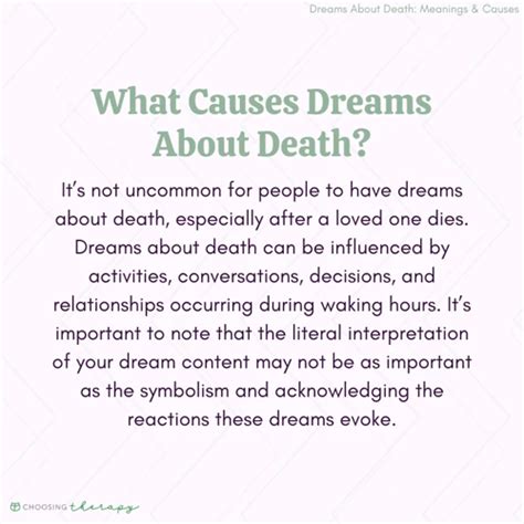 Understanding Symbolic Dreams of a Deceased Individual Passing Away