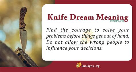 Understanding and Interpreting Dreams Involving Knives