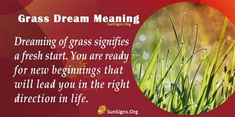 Understanding the Meaning behind Dreams of Vibrant Grass in Relation to Emotions and Inner Harmony