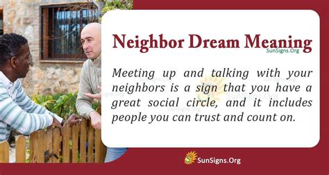 Understanding the Potential Meanings of Dreams about Neighbors Relocating