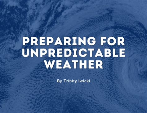 Unpredictable Weather: Preparing for Unexpected Mishaps in an Outdoor Setting