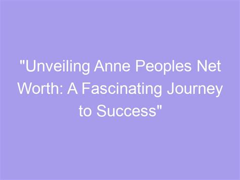 Unveiling Anne Fleming's Success Story