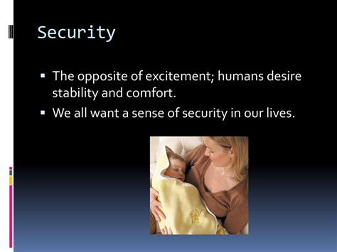 Unveiling the Desire for Security and Stability