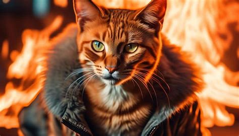 Unveiling the Symbolism of Fiery Feline Companions