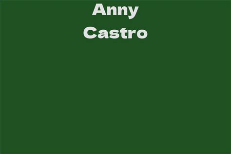 Valuable Assets and Earnings of Anny Castro