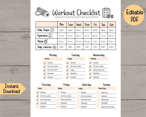 Workout Schedule and Exercise Tips